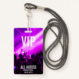 Badge Carte d'événement VIP All-Access personnalisée Vio