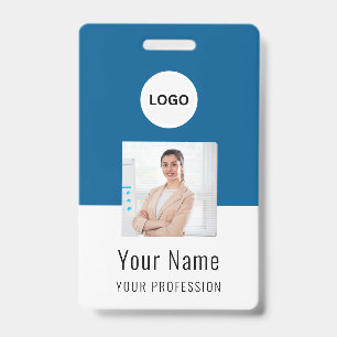 Badge Carte d'identité à logo personnalisé   Photo et te