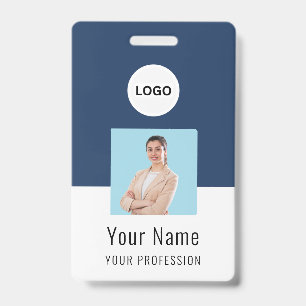 Badge Carte d'identité à logo personnalisé   Photo et te