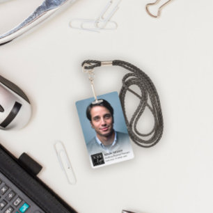 Badge Carte d'identité avec photo et petit logo