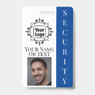 Badge Carte d'identité d'agent de sécurité avec logo et 