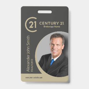 Badge Carte d'identité d'agent immobilier Century 21
