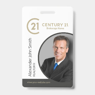 Badge Carte d'identité d'agent immobilier Century 21