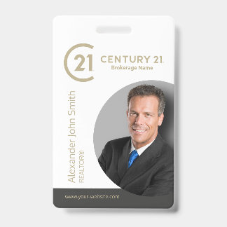 Badge Carte d'identité d'agent immobilier Century 21