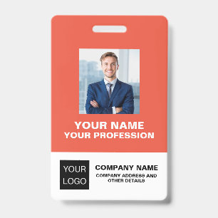 Badge Carte d'identité de bureau photo professionnelle p