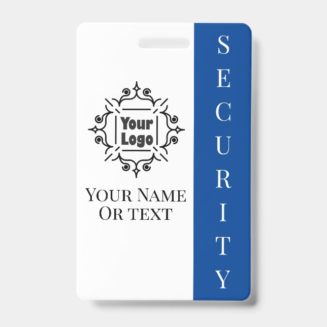Badge Carte d'identité de l'agent de sécurité avec logo (Avant)