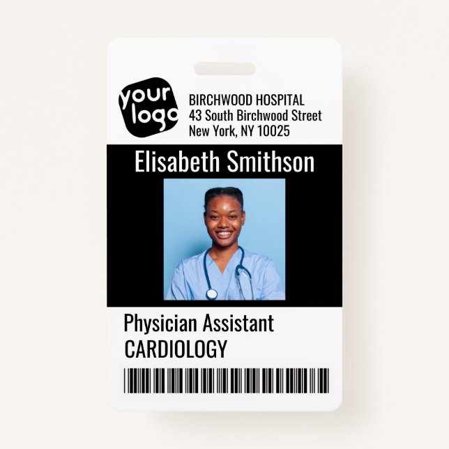 Badge Carte d'identité de l'assistant médical personnali (Devant)