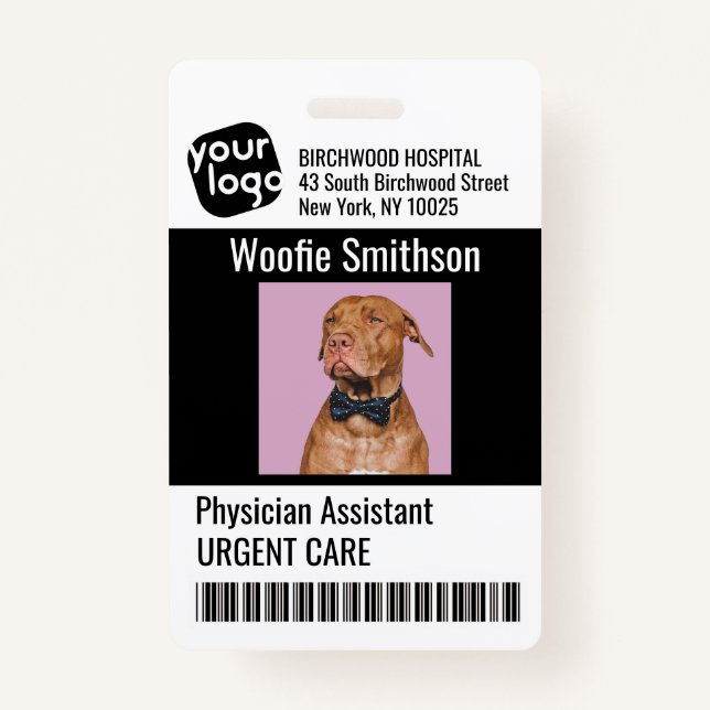 Badge Carte d'identité de l'assistant médical personnali (Devant)