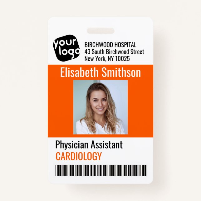 Badge Carte d'identité de l'assistant médical personnali (Devant)