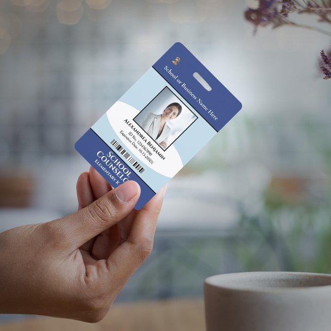 Badge Carte d'identité de l'école du logo photo de l'emp (Créateur téléchargé)