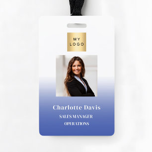 Badge Carte d'identité de l'employé avec photo de la soc