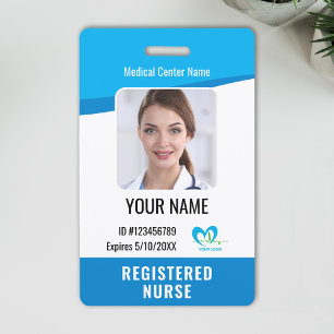 Badge Carte d'identité de l'employé de l'hôpital avec no