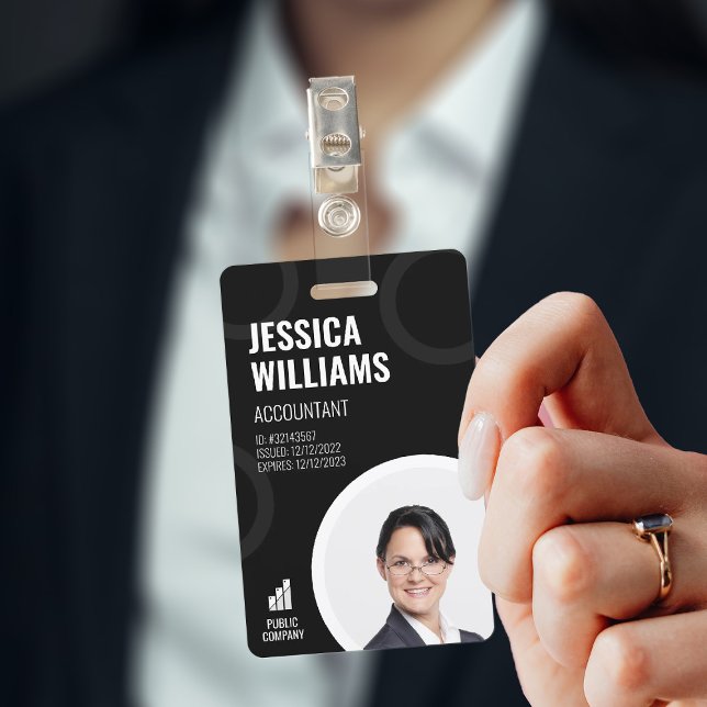 Badge Carte d'identité de l'employé Insigne moderne du p (Créateur téléchargé)