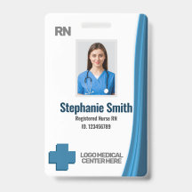Carte d'identité de l'employé personnalisée Infirm