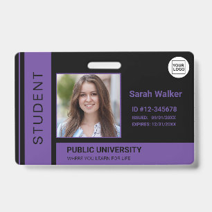 Badge Carte d'identité de l'étudiant école lilac univers