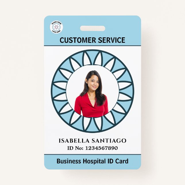 Badge Carte d'identité de l'hôpital d'affaires de l'empl (Devant)