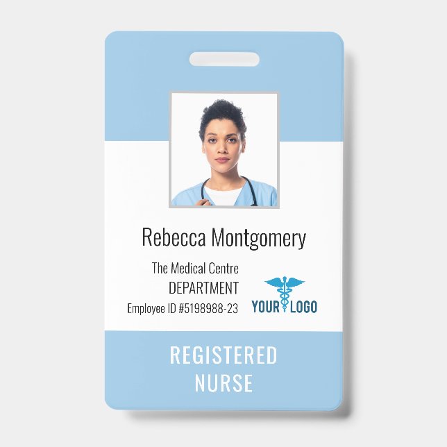 Badge Carte d'identité de l'infirmière de l'employé du c (Avant)