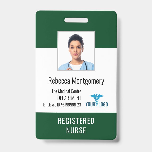 Badge Carte d'identité de l'infirmière de l'employé du c (Avant)