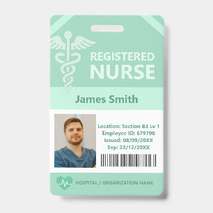 Badge Carte d'identité de médecin d'hôpital infirmière s