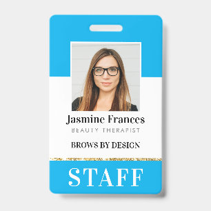Badge CARTE D'IDENTITÉ DE PERSONNEL MODERNE travail desi