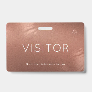 Badge Carte d'identité de visiteur d'affaires en bronze