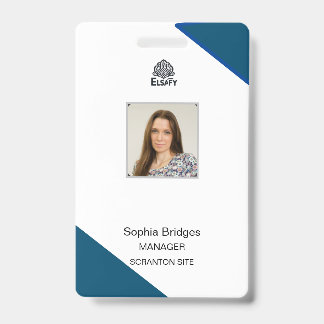 Badge carte d'identité d'employé personnalisable