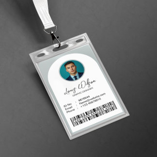 Badge Carte d'identité d'employé personnalisable