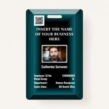 Carte d'identité d'employé personnalisée | Logo ph