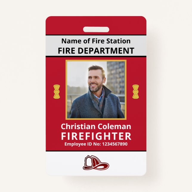 Badge Carte d'identité d'employé personnalisée Nom du co (Devant)