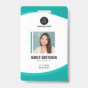 Badge Carte d'identité d'entreprise moderne personnalisé