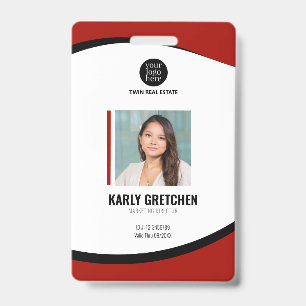 Badge Carte d'identité d'entreprise moderne personnalisé