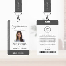 Carte d'identité d'entreprise personnalisée avec c