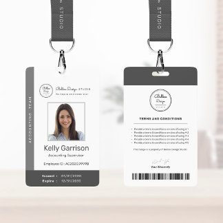 Badge Carte d'identité d'entreprise personnalisée avec c
