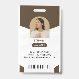Badge Carte d'identité du gestionnaire
