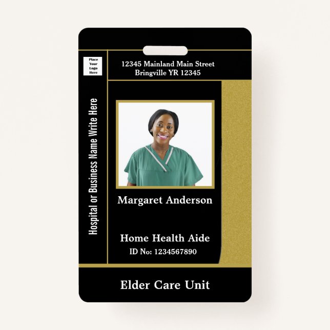 Badge Carte d'identité du travailleur hospitalier (Devant)