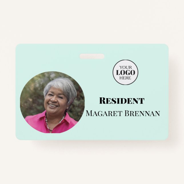 Badge Carte d'identité d'un résident de soins infirmiers (Devant)