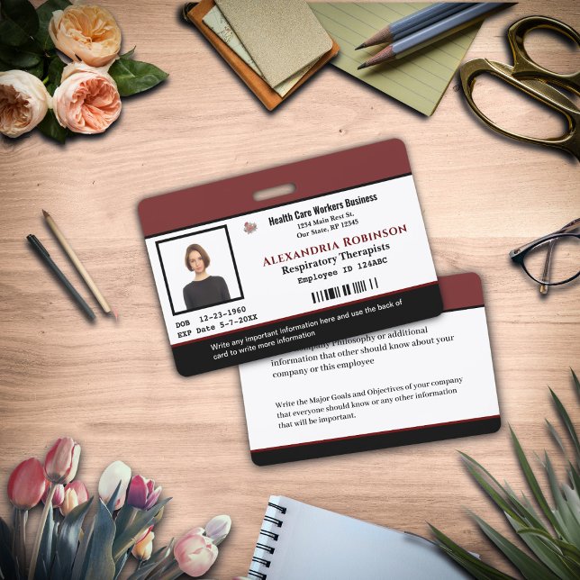 Badge Carte d'identité Employé Entreprise Personnalisée (ID Identification Card Employee Business Custom Badge is great for your employees to wear for ID. )
