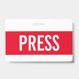Badge Carte d'identité horizontale Red Press All Access 