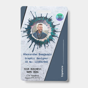 Badge Carte d'identité Logo photo de l'employé Personnal