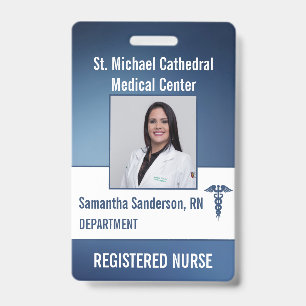 Badge Carte d'identité médicale bleue de la sécurité ave