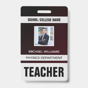 Badge Carte d'identité minimaliste moderne pour enseigna