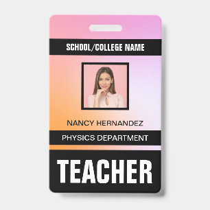Badge Carte d'identité minimaliste moderne pour enseigna