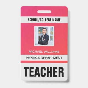 Badge Carte d'identité minimaliste moderne pour enseigna