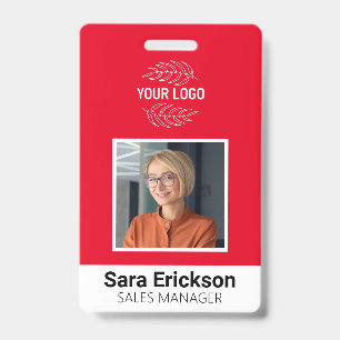 Badge Carte d'identité moderne Code barre employé