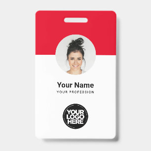 Badge Carte d'identité moderne de l'employé personnalisé