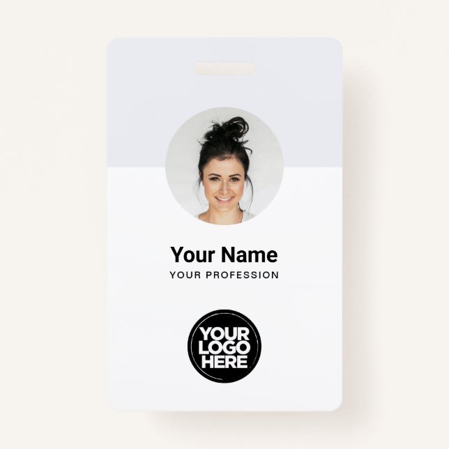 Badge Carte d'identité moderne de l'employé personnalisé (Devant)