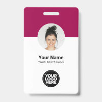 Carte d'identité moderne de l'employé personnalisé
