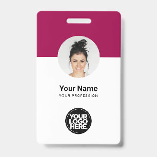 Badge Carte d'identité moderne de l'employé personnalisé
