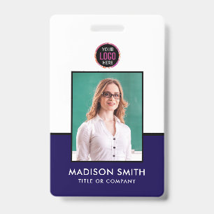 Badge Carte d'identité moderne   Employé commercial mini