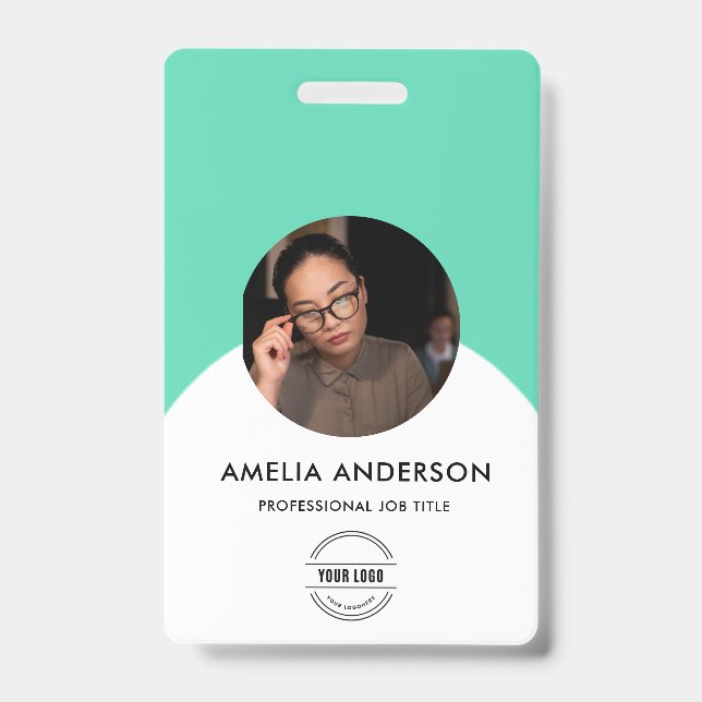Badge Carte d'identité moderne | Employé commercial mini (Front)